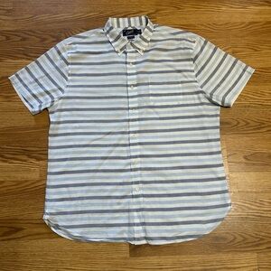 Grayers men's short sleeve button down shirt striped size XL